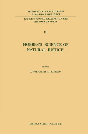 Cover of the book Hobbes’s ‘Science of Natural Justice’ by Peter Kosso