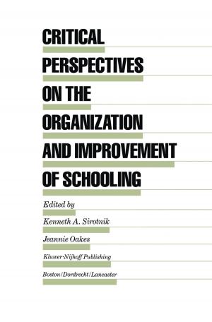 Cover of the book Critical Perspectives on the Organization and Improvement of Schooling by Naftaly S. Glasman, David Nevo