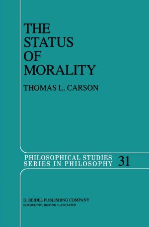 Cover of the book The Status of Morality by R.A. Roos