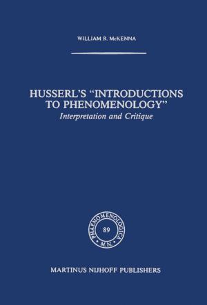 Cover of Husserl’s “Introductions to Phenomenology”