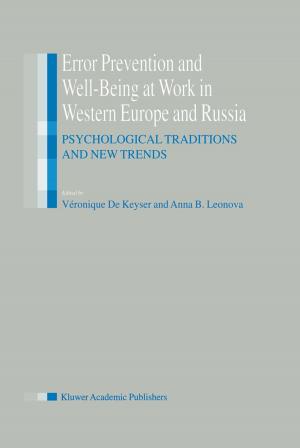 Cover of the book Error Prevention and Well-Being at Work in Western Europe and Russia by J. Angelo Corlett