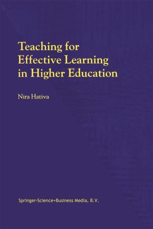 Cover of the book Teaching for Effective Learning in Higher Education by John O. Niles, Eric Levy, R. Schwarze