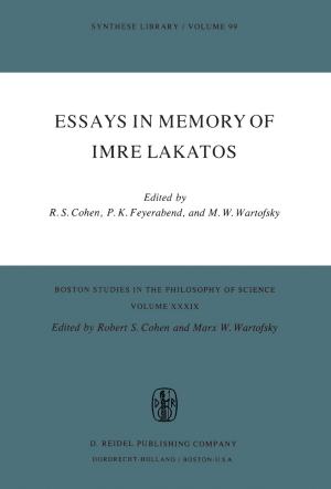 Cover of the book Essays in Memory of Imre Lakatos by 