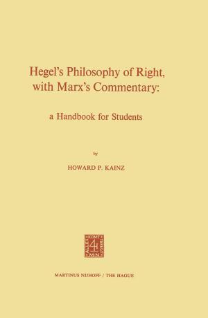 Cover of the book Hegel’s Philosophy of Right, with Marx’s Commentary by F. Von Kutschera