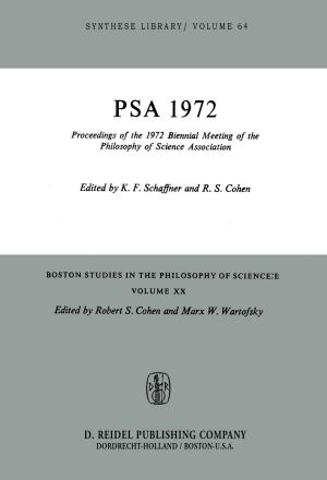 Cover of Proceedings of the 1972 Biennial Meeting of the Philosophy of Science Association