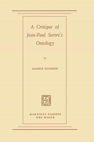 Book cover of A Critique of Jean-Paul Sartre's Ontology
