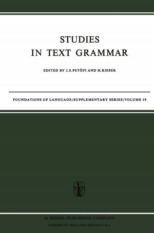 Cover of the book Studies in Text Grammar by Geert Hellings, Kristin De Meyer