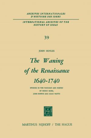 Cover of the book The Waning of the Renaissance 1640–1740 by Edmund Husserl