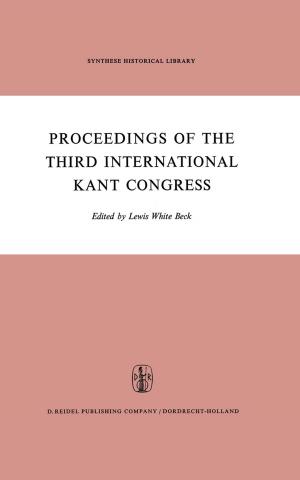 Cover of the book Proceedings of the Third International Kant Congress by E.I. Galperin