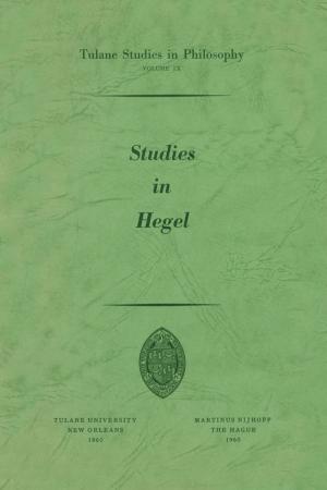 Cover of the book Studies in Hegel by Sabine Hübner