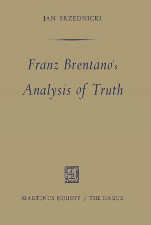 Book cover of Franz Brentano's Analysis of Truth