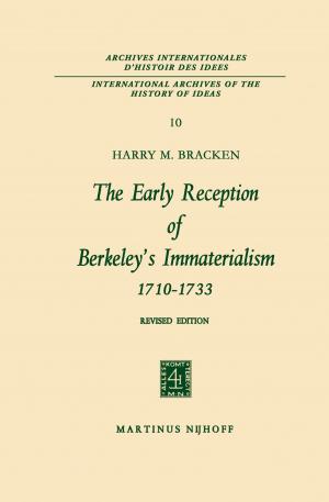 Book cover of The Early Reception of Berkeley’s Immaterialism 1710–1733