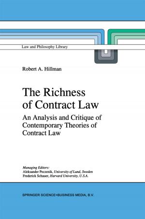 Cover of the book The Richness of Contract Law by 