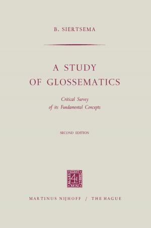 Cover of the book A study of glossematics by G. Benveniste, José Luis Aranguren, Charles Benson, Ladislav Cerych