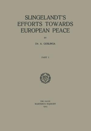 Cover of the book Slingelandt’s Efforts Towards European Peace by W.H. Davis