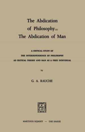 Book cover of The Abdication of Philosophy — The Abdication of Man