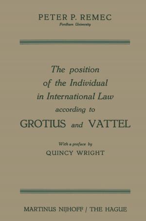 Cover of the book The Position of the Individual in International Law according to Grotius and Vattel by Massimo La Torre