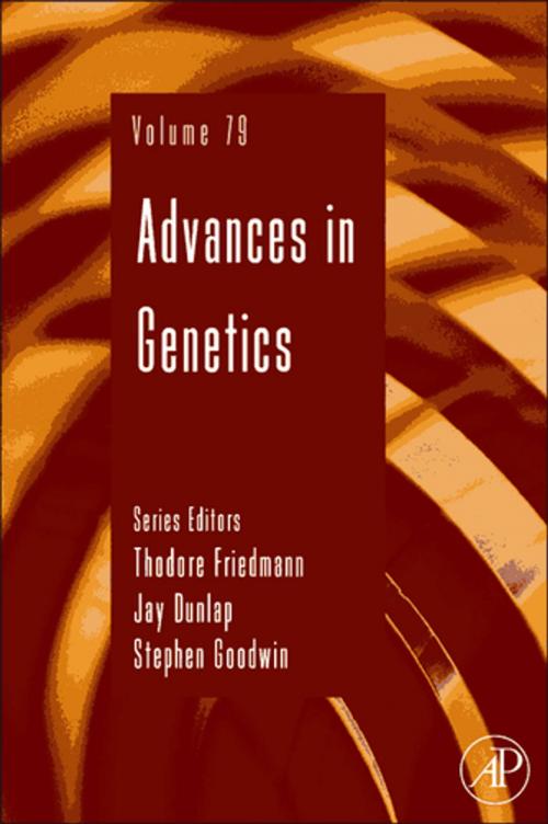 Cover of the book Advances in Genetics by Theodore Friedmann, Stephen F. Goodwin, Jay C. Dunlap, Elsevier Science