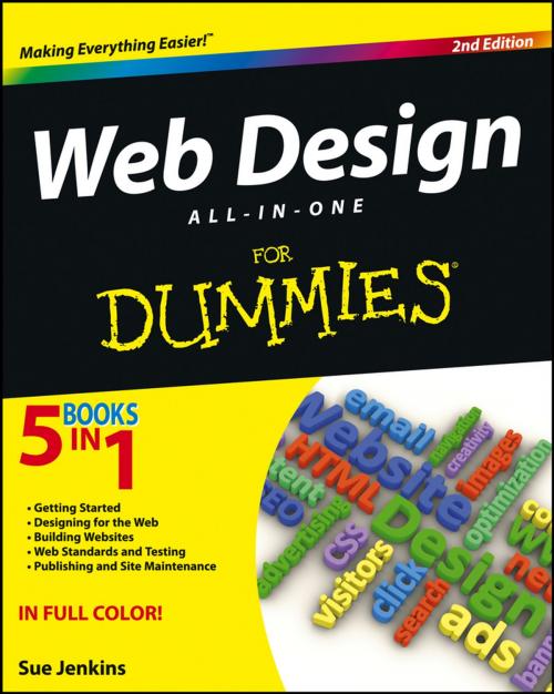 Cover of the book Web Design All-in-One For Dummies by Sue Jenkins, Wiley