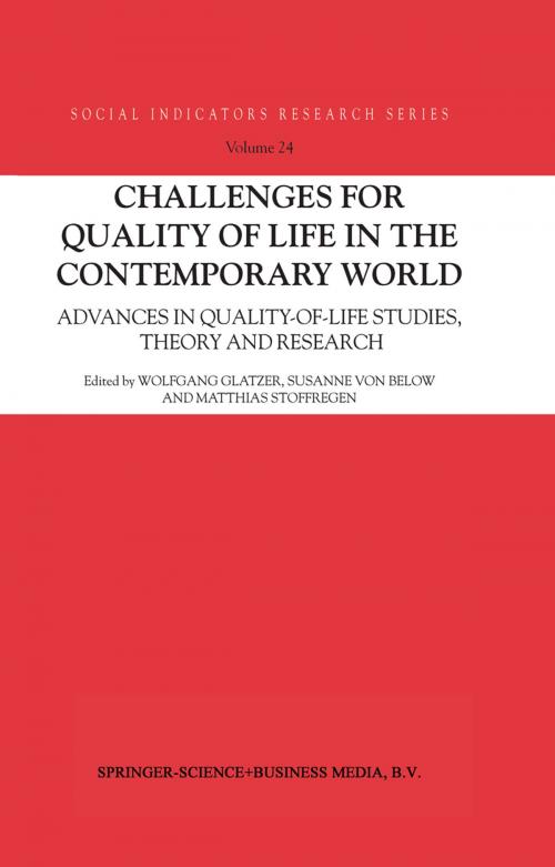 Cover of the book Challenges for Quality of Life in the Contemporary World by , Springer Netherlands
