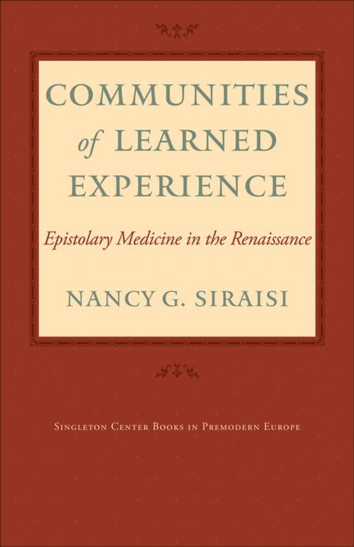 Cover of the book Communities of Learned Experience by Nancy G. Siraisi, Johns Hopkins University Press