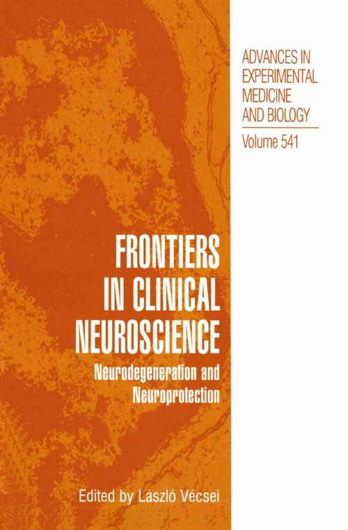 Cover of the book Frontiers in Clinical Neuroscience by , Springer US