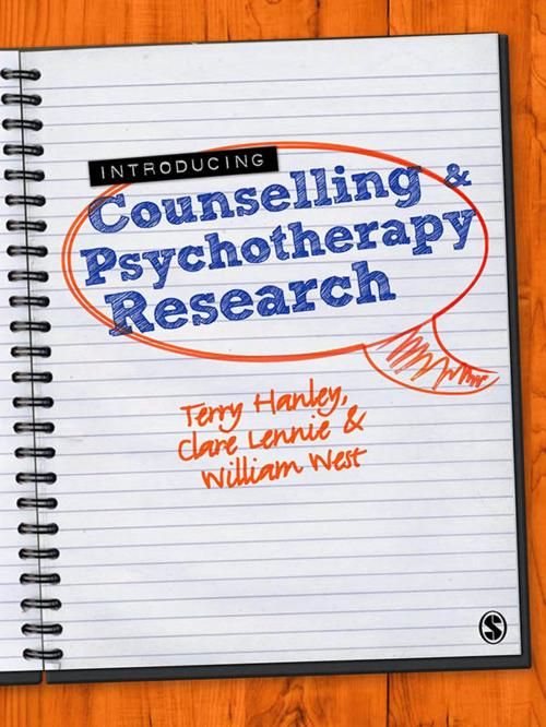 Cover of the book Introducing Counselling and Psychotherapy Research by Miss Clare Lennie, Dr William West, Terry Hanley, SAGE Publications
