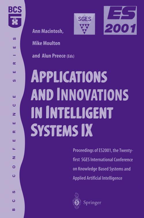 Cover of the book Applications and Innovations in Intelligent Systems IX by , Springer London