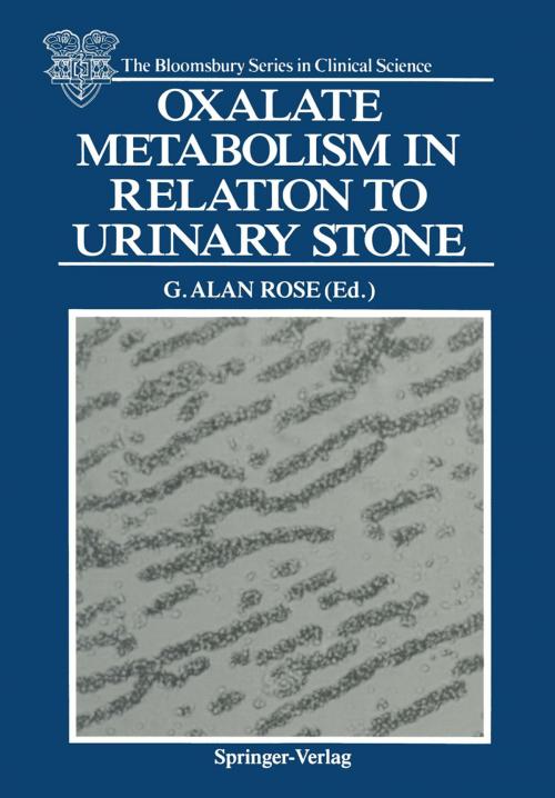 Cover of the book Oxalate Metabolism in Relation to Urinary Stone by , Springer London