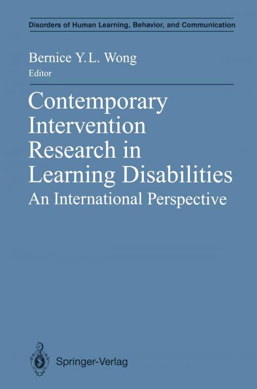 Cover of the book Contemporary Intervention Research in Learning Disabilities by , Springer New York
