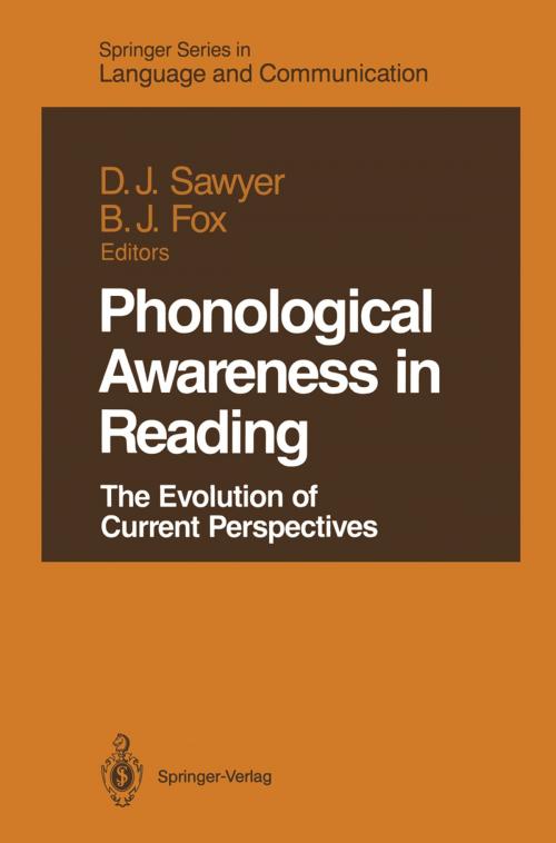 Cover of the book Phonological Awareness in Reading by , Springer New York