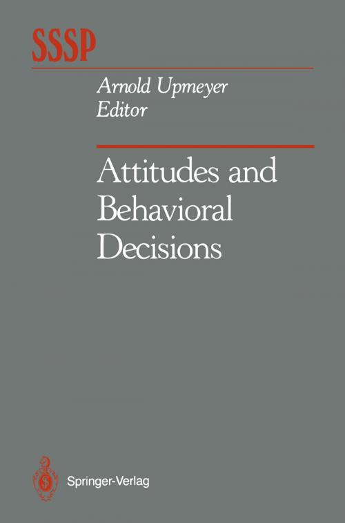 Cover of the book Attitudes and Behavioral Decisions by , Springer New York