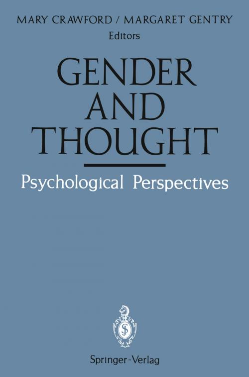 Cover of the book Gender and Thought: Psychological Perspectives by , Springer New York