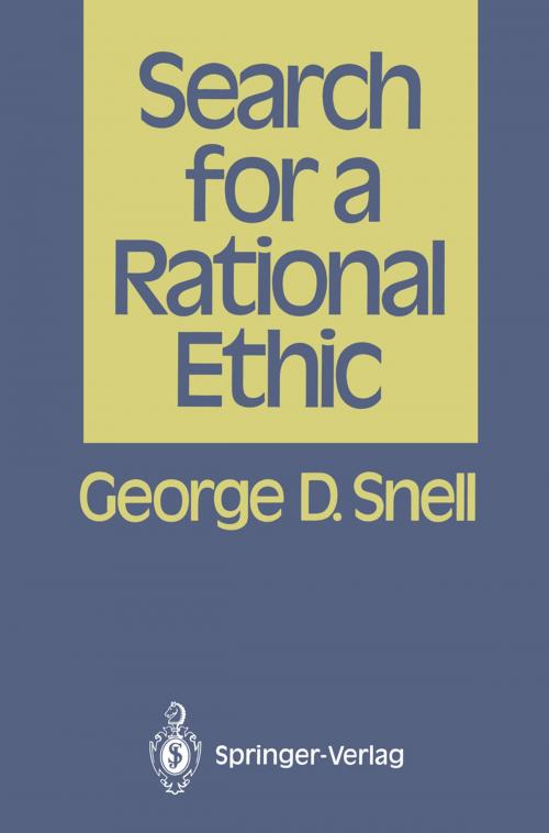 Cover of the book Search for a Rational Ethic by George D. Snell, Springer New York