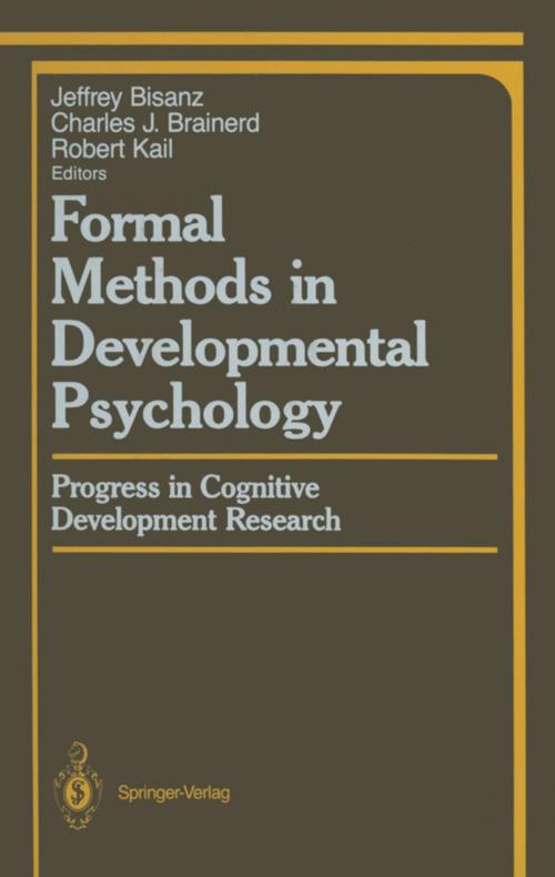 Cover of the book Formal Methods in Developmental Psychology by , Springer New York