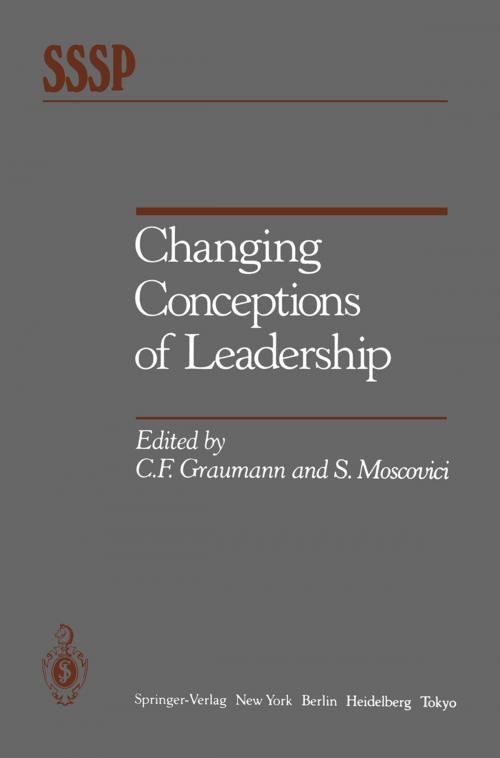 Cover of the book Changing Conceptions of Leadership by , Springer New York