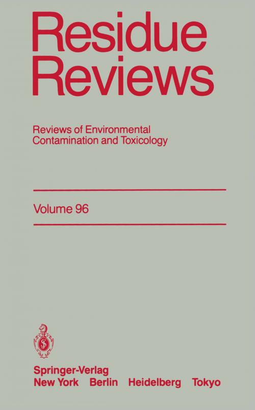 Cover of the book Residue Reviews by Francis A. Gunther, Springer New York