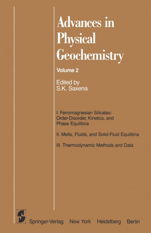 Cover of the book Advances in Physical Geochemistry by , Springer New York