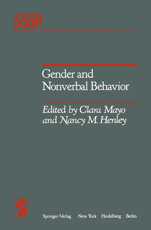 Cover of the book Gender and Nonverbal Behavior by , Springer New York