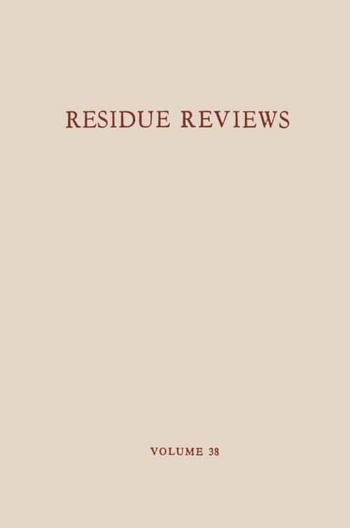 Cover of the book Residue Reviews / Rückstands-Berichte by Francis A. Gunther, Jane Davies Gunther, Springer New York