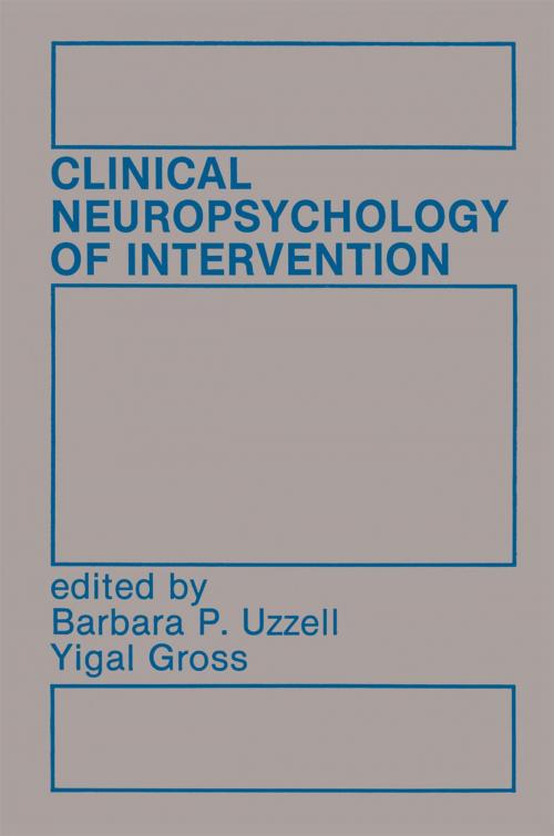 Cover of the book Clinical Neuropsychology of Intervention by , Springer US