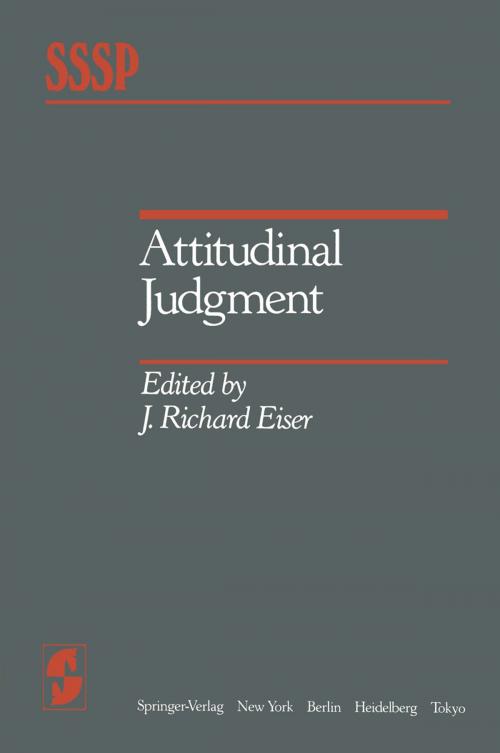 Cover of the book Attitudinal Judgment by , Springer New York
