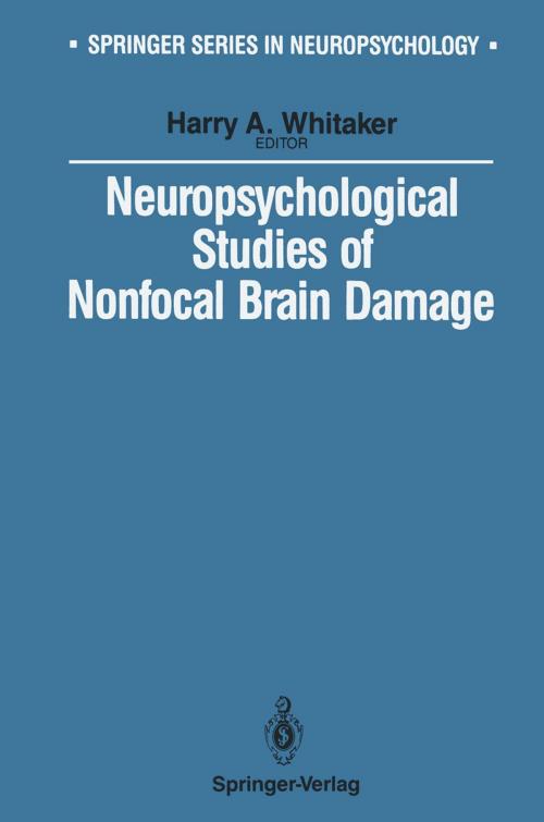 Cover of the book Neuropsychological Studies of Nonfocal Brain Damage by , Springer New York