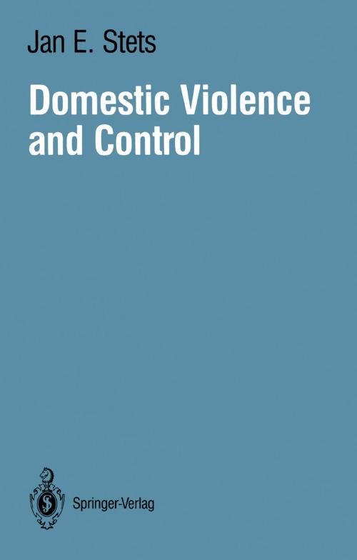 Cover of the book Domestic Violence and Control by Jan E. Stets, Springer New York