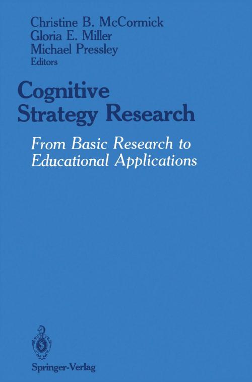 Cover of the book Cognitive Strategy Research by , Springer New York