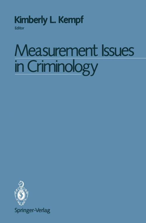 Cover of the book Measurement Issues in Criminology by , Springer New York