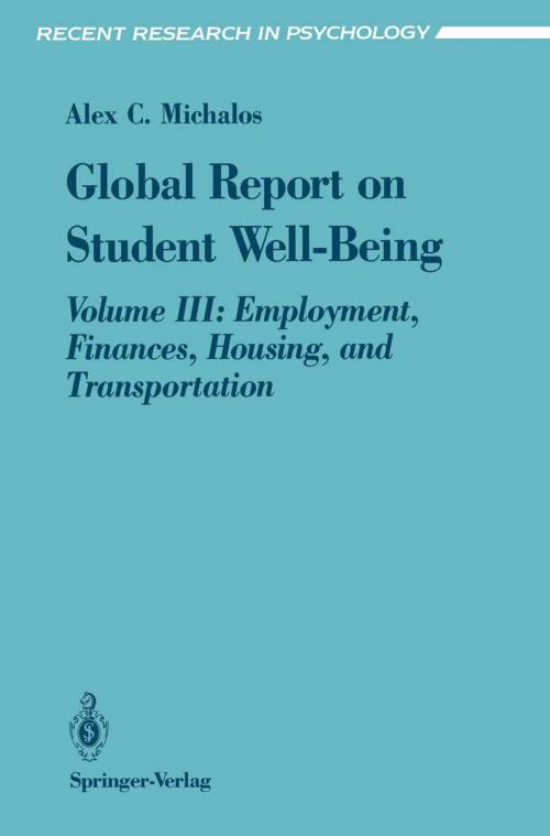 Cover of the book Global Report on Student Well-Being by Alex C. Michalos, Springer New York