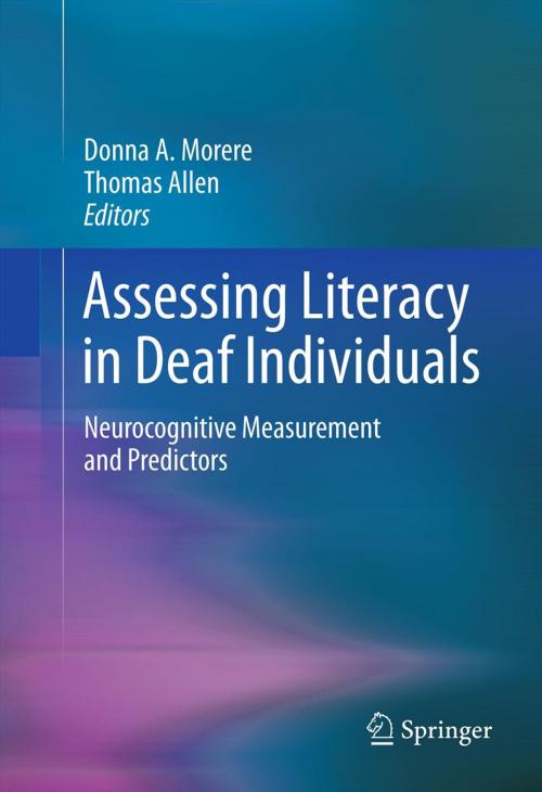 Cover of the book Assessing Literacy in Deaf Individuals by , Springer New York