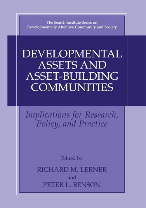 Cover of the book Developmental Assets and Asset-Building Communities by , Springer US