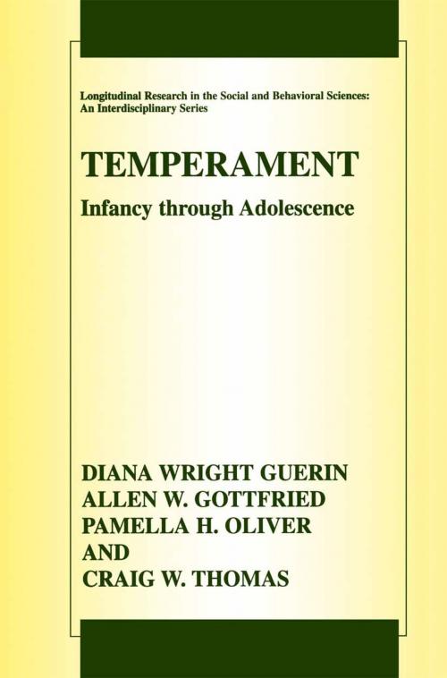 Cover of the book Temperament by Craig W. Thomas, Pamella H. Oliver, Allen W. Gottfried, Diana Wright Guerin, Springer US